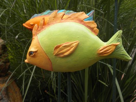 Ceramic Fish Sculpture .